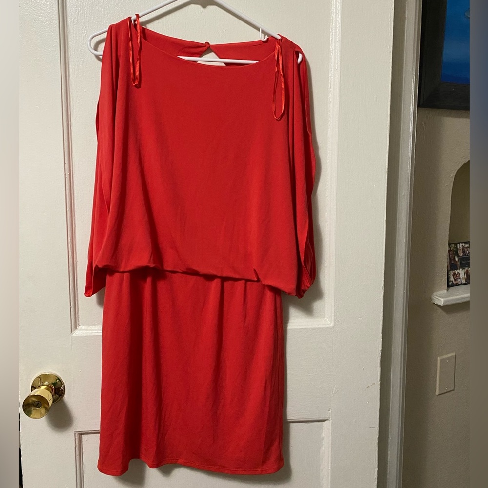 Jessica Simpson Red Dress Cold Shoulder Size 4